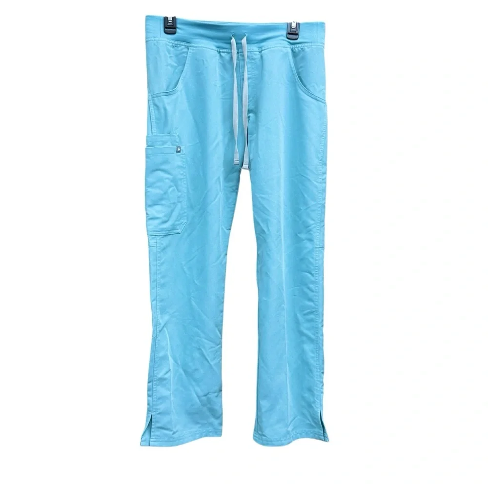 Figs Sea Glass Small Catarina Small Petite Kade Pants GUC - Picture 4 of 8